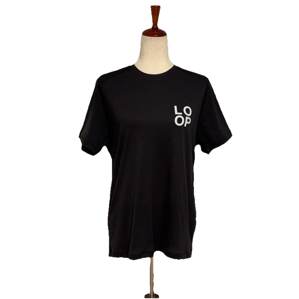 NWT Yellow By Soul Cycle Black Propel Tee Loop Grid Shirt Unisex M MSRP $88